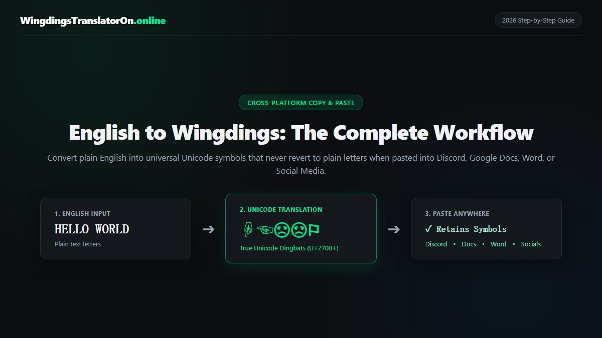 English to Wingdings: Copy & Paste Symbols Guide